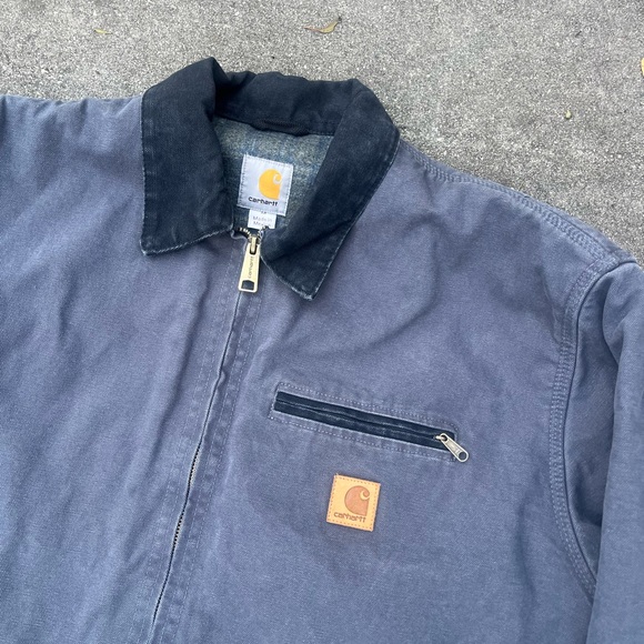 Vintage Carhartt Detroit PTL Blue Medium Jacket - Picture 5 of 8